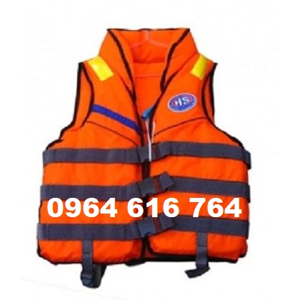 Áo phao cứu hộ người lớn 3 đai có cổ